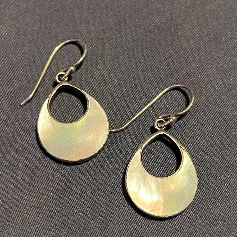Sterling silver mother of pearl earrings